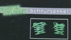 Schnürsenkel Glow in the Dark Gelb (leuchtet Neongelb)