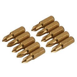 10 x Schraubendreher Gold Bits verschiedene Größen