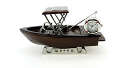 Designer Tischuhr Boot aus Metall