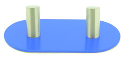 Wenko Wandhaken Duo Blau aus Edelstahl