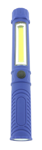 COB-LED Taschenlampe mit Leuchtstreifen und Magnet Blau