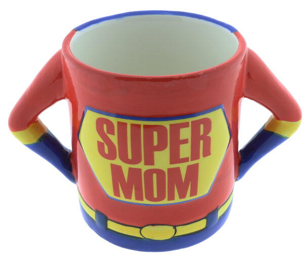 Becher "Super Mom" aus Steingut 500ml