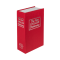 Buchtresor Wörterbuch aus Metall mit Schlüssel Rot