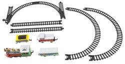 Spielzeug Eisenbahn mit 3 Waggons 9-tlg.