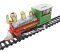 Spielzeug Eisenbahn mit 3 Waggons 9-tlg.