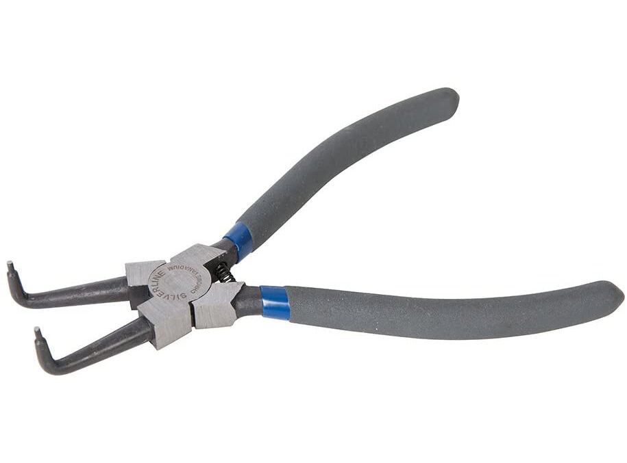 Abgewinkelte Sicherungsringzange 180 mm für Innenringe