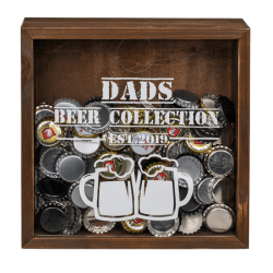 Kronkorkensammler "Dads Beer Collection" aus Holz