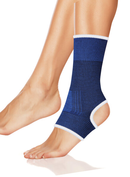 Sportbandage Fußgelenkschutz elastisch blau L