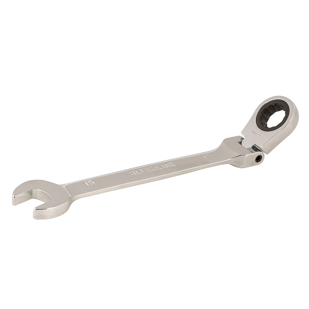 Ring-Maul-Ratschenschlüssel mit Gelenk 15 mm
