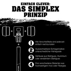 HALDER Aktionsbox Dreamteam Fliesenleger Schonhammer D40mm + Fliesenlegehammer