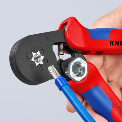 KNIPEX Automatsiche Crimpzange für Aderendhülsen bis 2 x 10 mm²