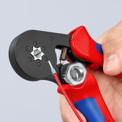 KNIPEX Automatsiche Crimpzange für Aderendhülsen bis 2 x 10 mm²