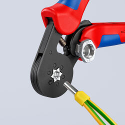 KNIPEX Automatsiche Crimpzange für Aderendhülsen bis 2 x 10 mm²