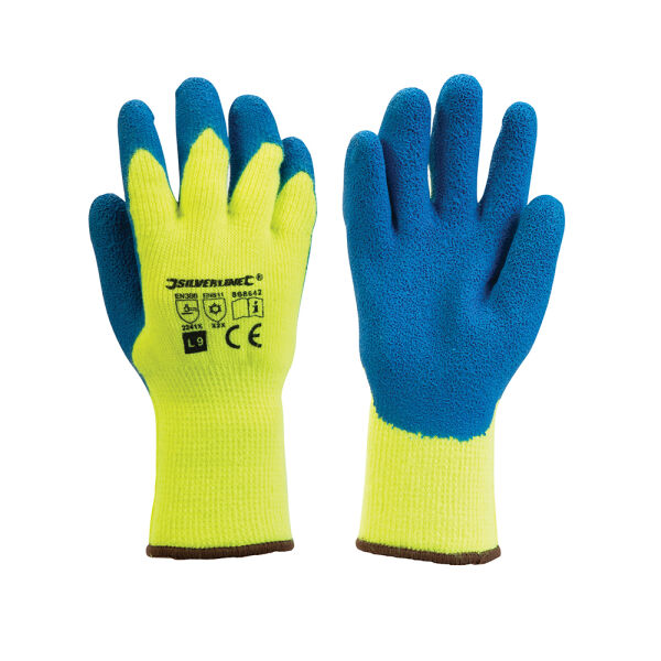 Thermo Bauarbeiterhandschuhe Größe L 9