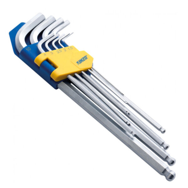 Sechskantschlüssel Set 9-teilig mit Kugelkopf 1,5-10mm