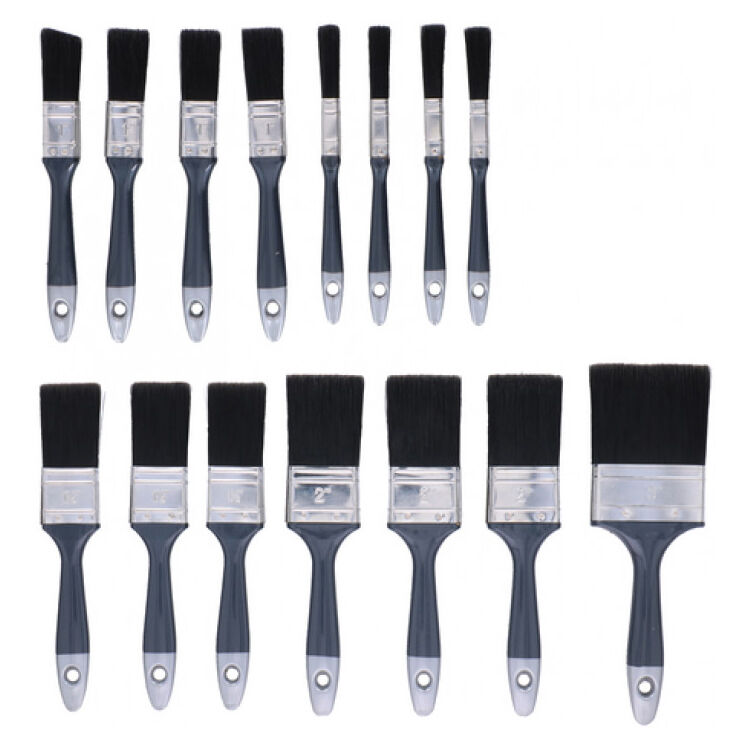 Pinsel Set 15-teilig Flachpinsel Rundpinsel