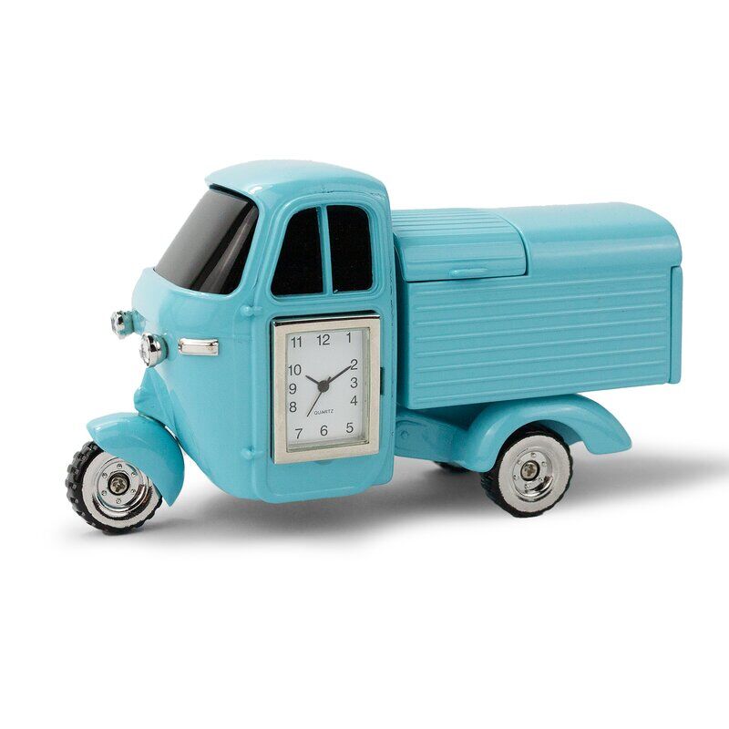 Designer Tischuhr Arpe Blau aus Metall