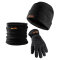 Winterausrüstung Set Fleecemütze Nackenwärmer Handschuhe