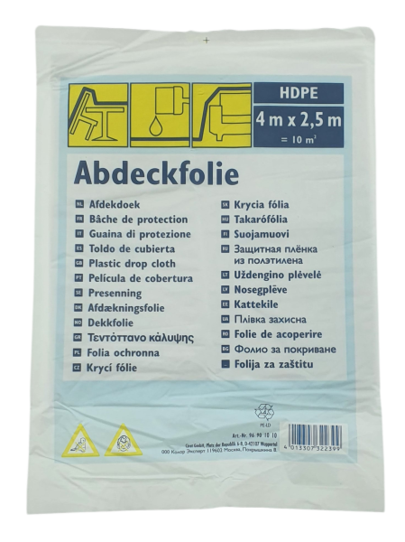 Abdeckplane 4x2,5m 10m² aus HDPE