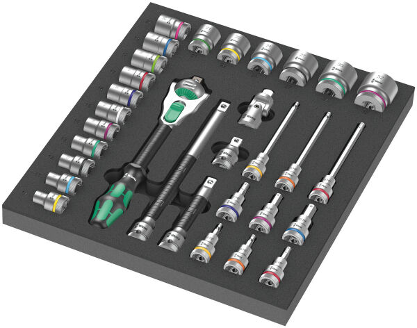 Wera Schaumstoffeinlage 8000 C Zyklop 1/2" Knarre Set 1, 31-teilig