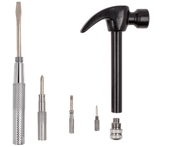 Hammer mit Schraubenzieher im Griff 6-in-1 Geschenkidee