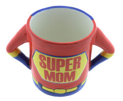 Becher Super Mom + Tasse Super Dad je 500ml Spar-Set