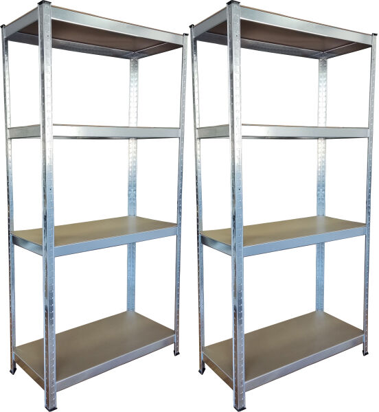 2 x Schwerlastregal / Werkbank Basis verzinkt 150x75x30cm 400kg