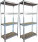 2 x Schwerlastregal / Werkbank Basis verzinkt 150x75x30cm 400kg
