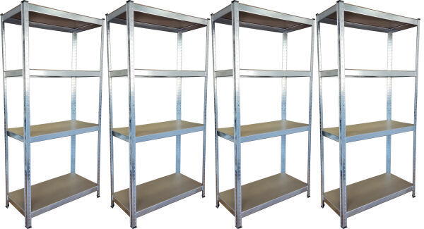 4 x Schwerlastregal / Werkbank Basis verzinkt 150x75x30cm 400kg