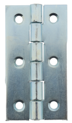 4 x Scharnier verzinkt gerollt schmal 63,5 x 33,3 mm