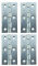 4 x Scharnier verzinkt gerollt schmal 63,5 x 33,3 mm