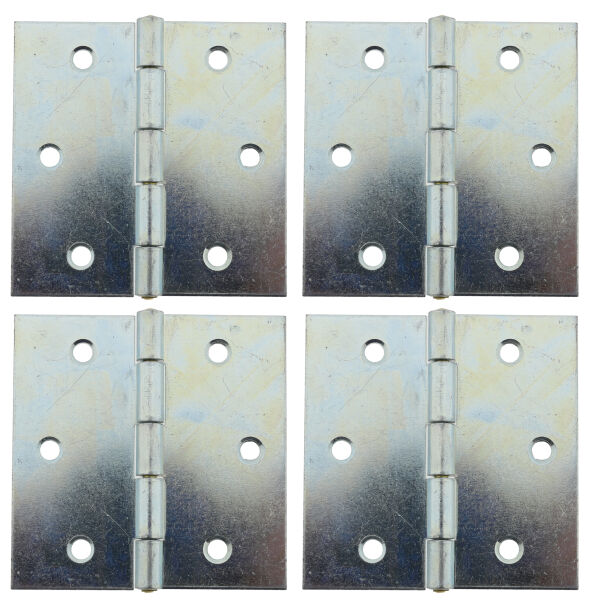 4 x Scharnier verzinkt gerollt käntig 82,5 x 81 mm