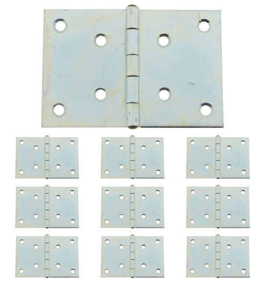 10 x Scharnier verzinkt gerollt breit 60 x 90 mm
