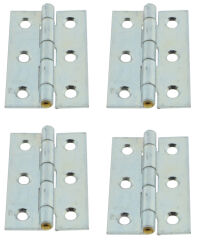 4 x Scharnier verzinkt gerollt schmal 51 x 32 mm