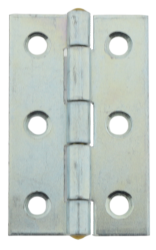 10 x Scharnier verzinkt gerollt schmal 51 x 32 mm