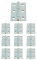 10 x Scharnier verzinkt gerollt schmal 51 x 32 mm