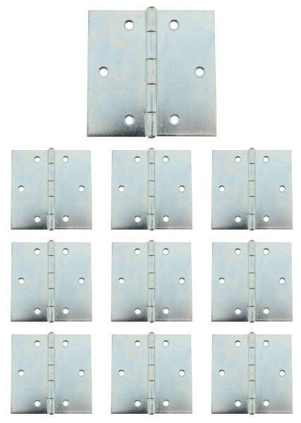 10 x Scharnier verzinkt gerollt käntig 61 x 60 mm