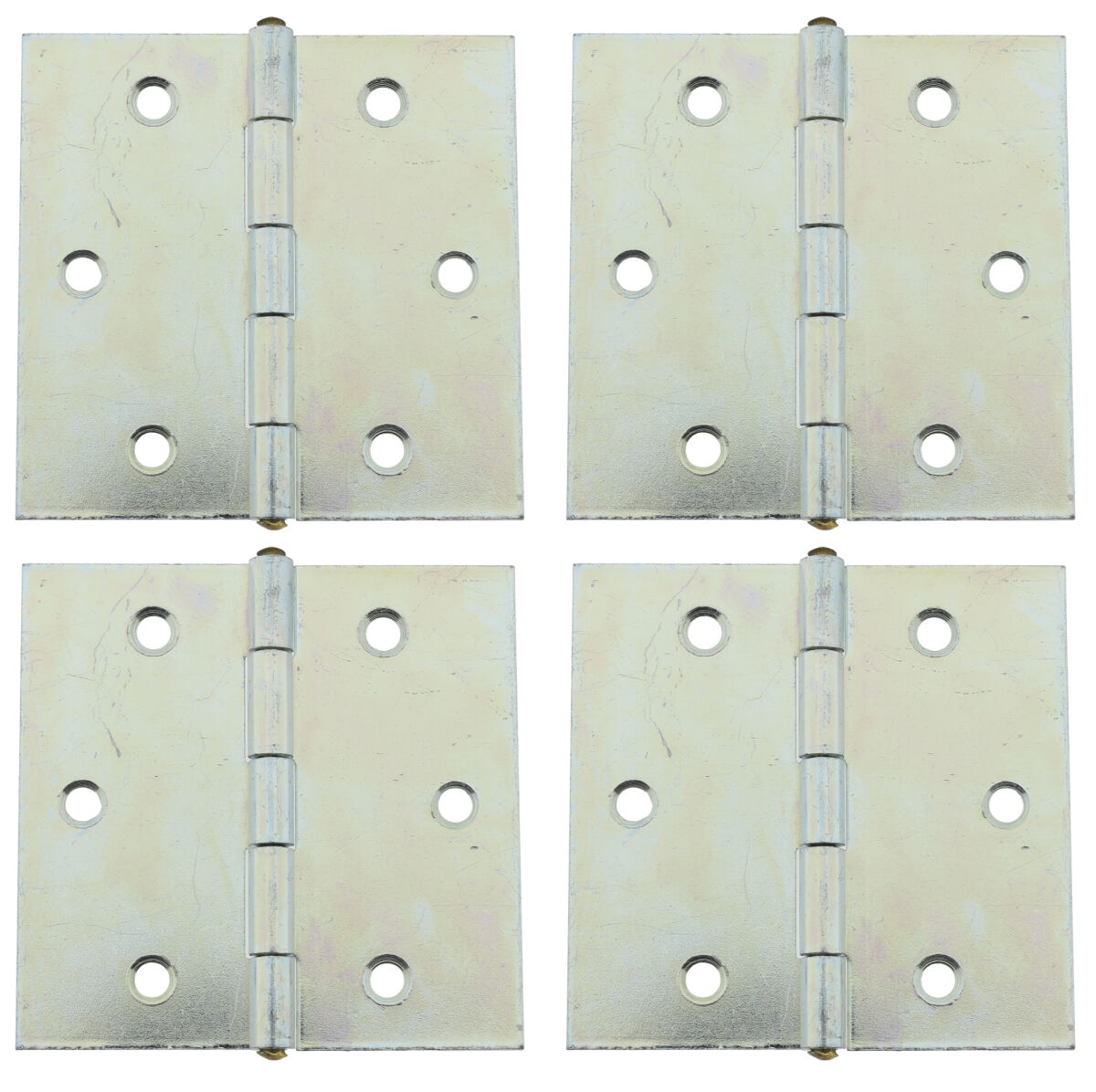 4 x Scharnier verzinkt gerollt käntig 51 x 51 mm