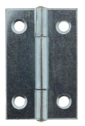 4 x Scharnier verzinkt gerollt schmal 38 x 26 mm