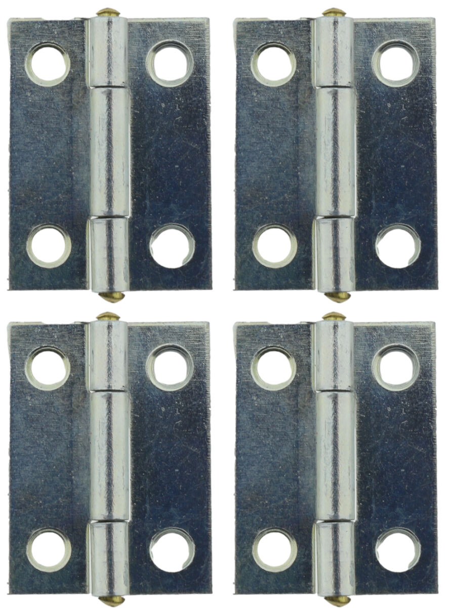 4 x Scharnier verzinkt gerollt schmal 31,5 x 22,5 mm