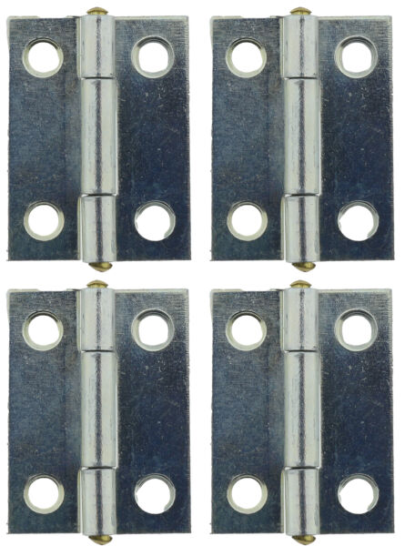 4 x Scharnier verzinkt gerollt schmal 31,5 x 22,5 mm