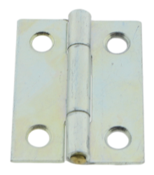 4 x Scharnier verzinkt gerollt schmal 31,5 x 22,5 mm