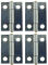4 x Scharnier verzinkt gerollt schmal 31,5 x 22,5 mm