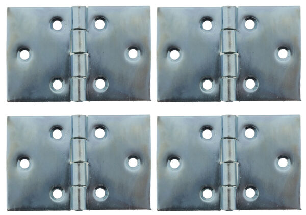 4 x Scharnier verzinkt gerollt breit 40 x 60 mm
