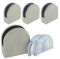 4 x Glashalter abgerundet für 6 mm Glas aus Edelstahl