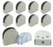 10 x Glashalter abgerundet für 6 mm Glas aus Edelstahl