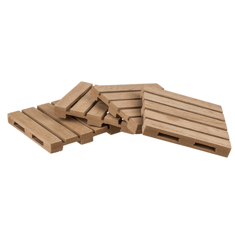 4 x Untersetzer Palette aus Holz