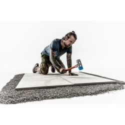HALDER SIMPLEX Schonhammer Ø 60 mm TPE soft blau / TPE mid grau | Gravur möglich