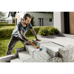 HALDER SIMPLEX Schonhammer Ø 80 mm TPE soft blau / TPE mid grau | Gravur möglich