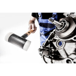 HALDER SUPERCRAFT Schonhammer Ø 30 mm rückschlagfrei mit Stahlschrotfüllung | Gravur möglich